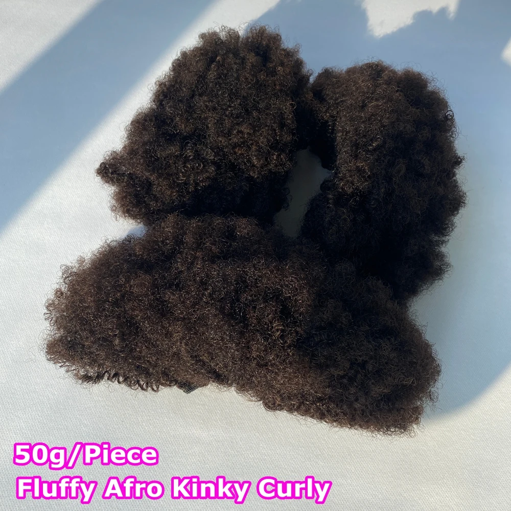 Raw Human Hair Bundles Virgin Fluffy Afro Kinky Curly Human Hair Weave Extensions Afro curly 4b 4c Bundles Brazilian Double Weft