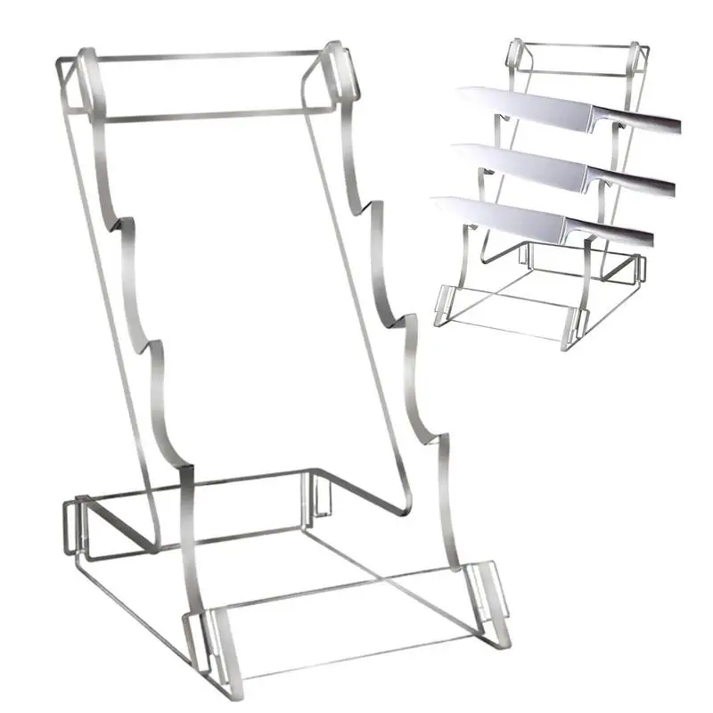 

Acrylic Knives Display Stand With 3 Tier Knives Holder Heavy Duty Transparent Knives Storage Rack For Home Decoration