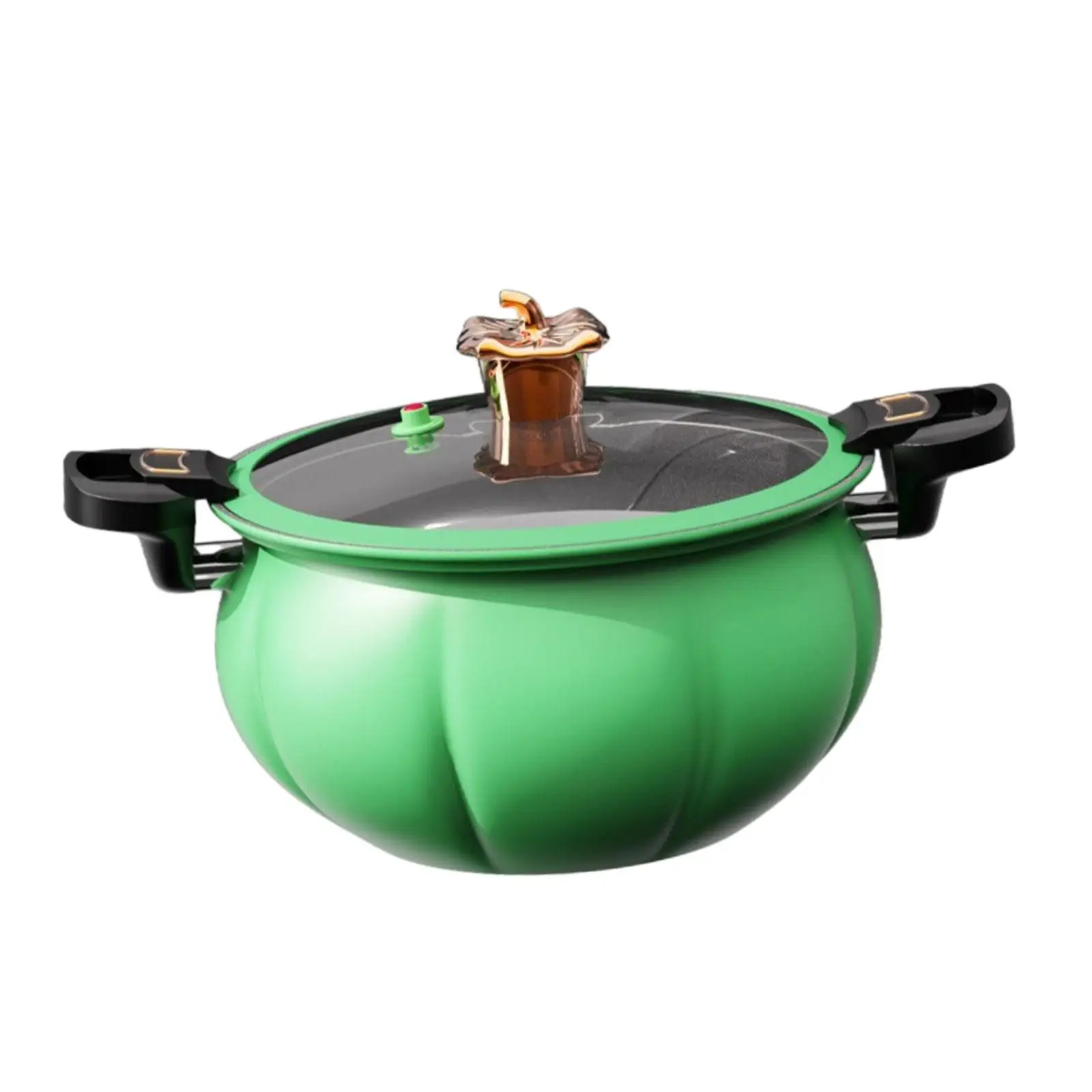 Soup Pot Pumpkin Shaped Hot Pot with Cover Slow Cooker Easy Clean Saucepan with Lid for Tea Food Soup Pasta Noodle Cereals