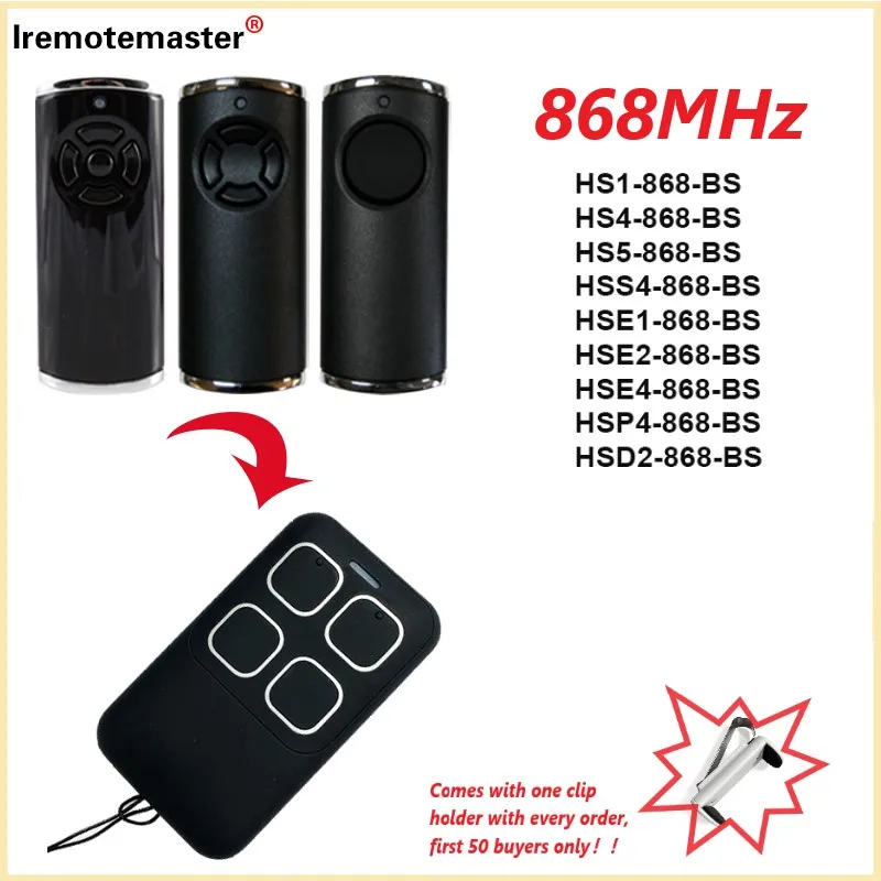 Per Hormann Bisecur Hse2-868-Bs Hse4-868-Bs Garage Door Remote Control Duplicator Hormann Hs1 Hs4 Hs5 Hss4 Hse1 Hsp4 Hsd2 868 Bs