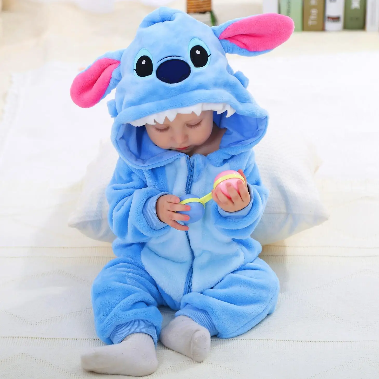 Дитячий комбінезон з мультфільмом Kigurumi Stitch Дитячий комбінезон із тваринами Одяг для малюків Боді Дівчата Хлопчики Косплей Піжами Костюми