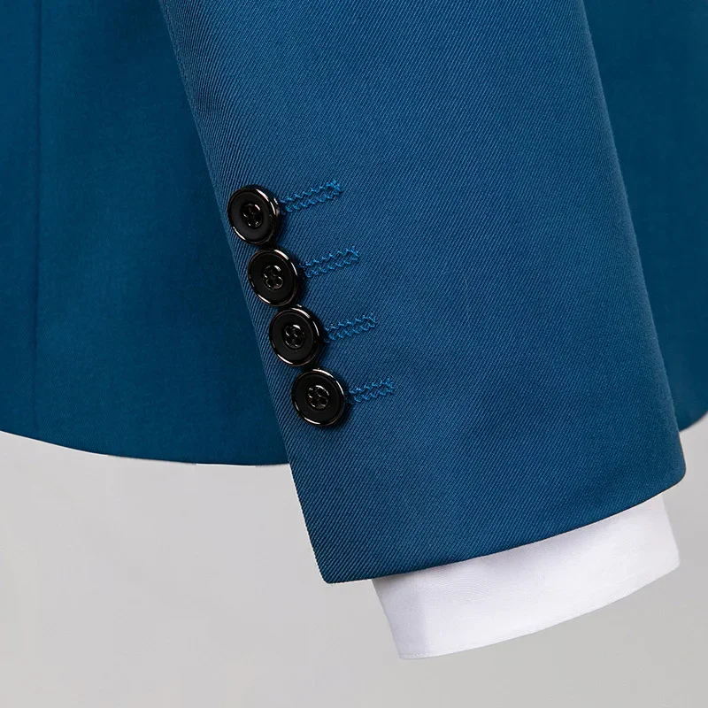 Cross-Border Men's Business Casual Suit Fashionable Wedding Escort Western-Style Clothes 2-Piece Set China Origin