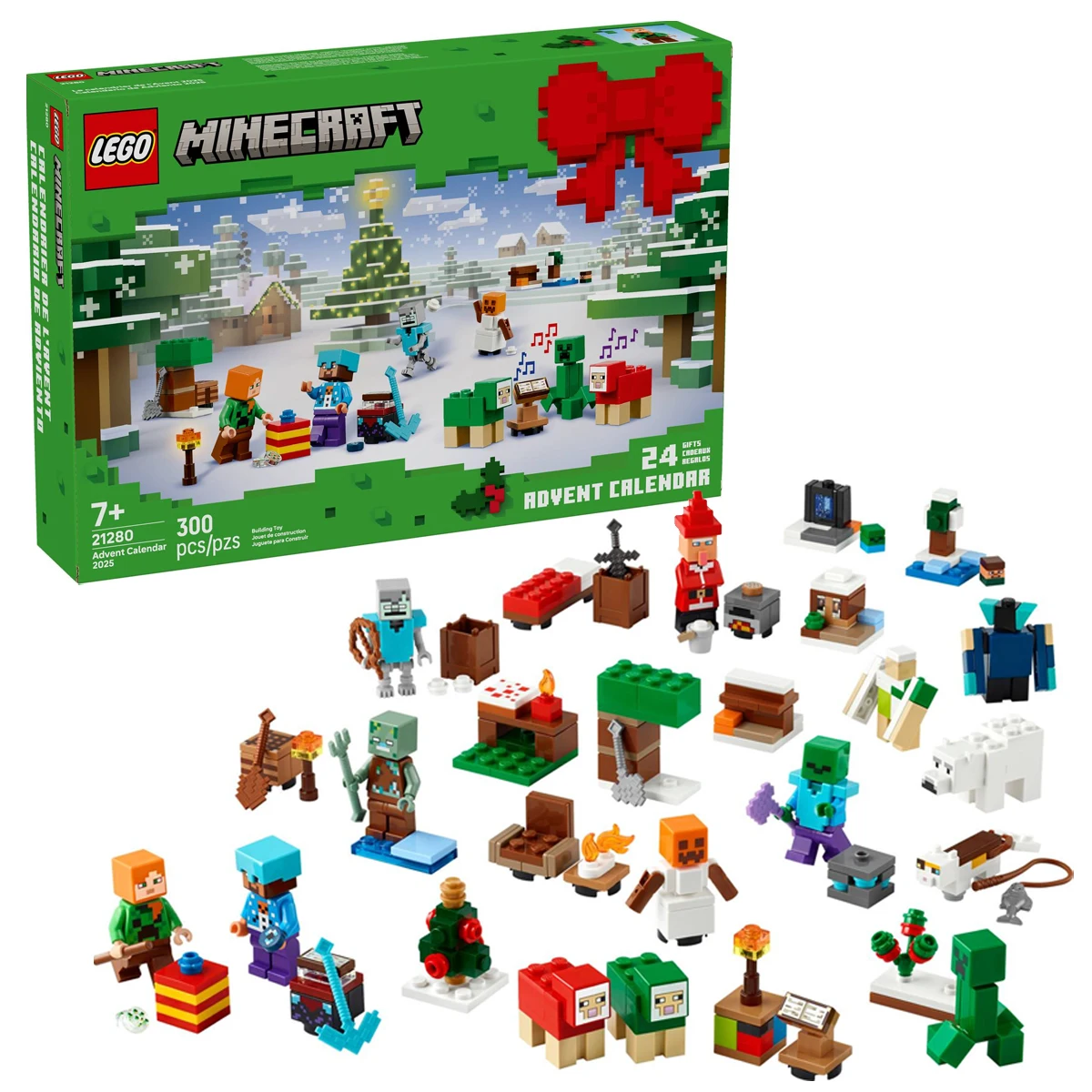 LEGO ® Minecraft ® Adventskalender 2025 21280 LEGO-minifiguren voor  kinderen vanaf 7 jaar Verjaardag Kerstmis Nieuwjaar Cadeau 300 stuks -  AliExpress, image size:1200x1200