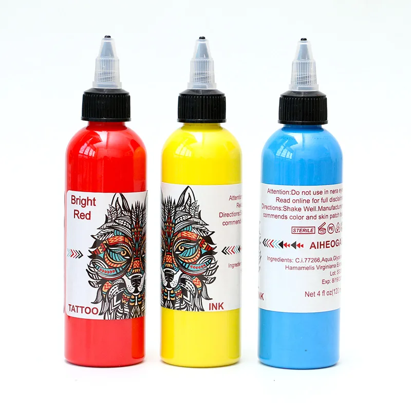 120ml Tattoo ink pigment Tattoo Color 14 Colors Permanent Eyebrow Tatoo tattoo ink
