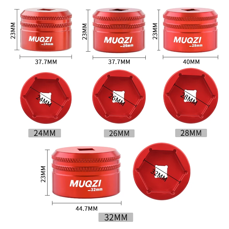 MUQZI Fork Top Cap Socket Tool 24mm 26mm 28mm 32mm Top Cap Wrench