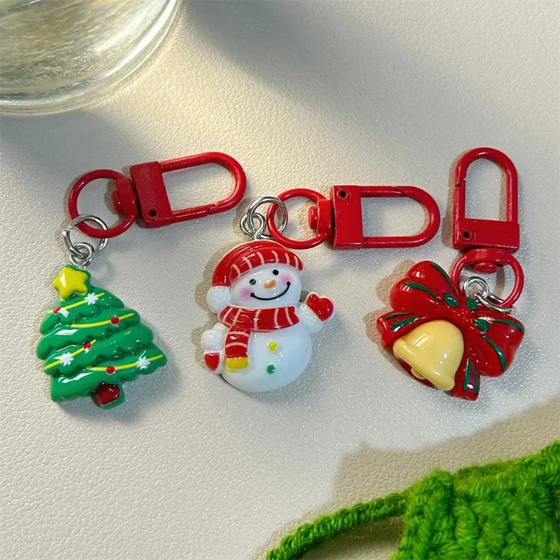 Cartoon Elk Santa Keychain Set - Christmas Birthday Spring Festival Carnival Party Favors, Bulk Novelty Gift Collection