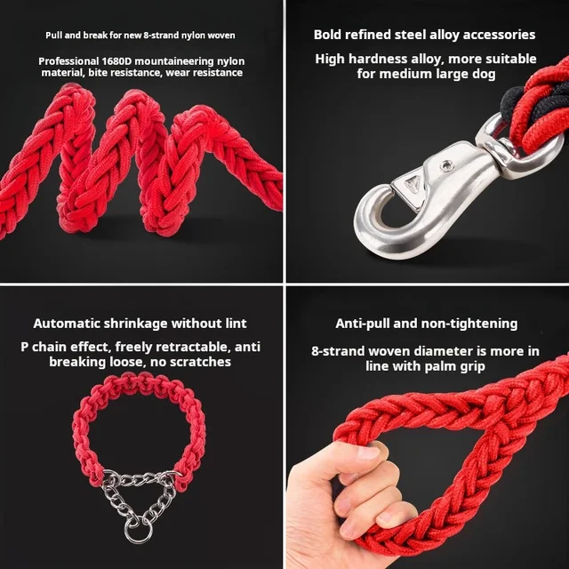 Comfort-Strong 5-Foot Braided Dog Leash 2