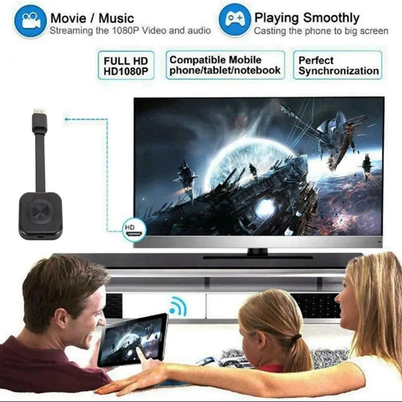 미라캐스트 HDTV 디스플레이 동글 TV 스틱, 리시버 HD TV 동글, IOS 안드로이드용, W13
