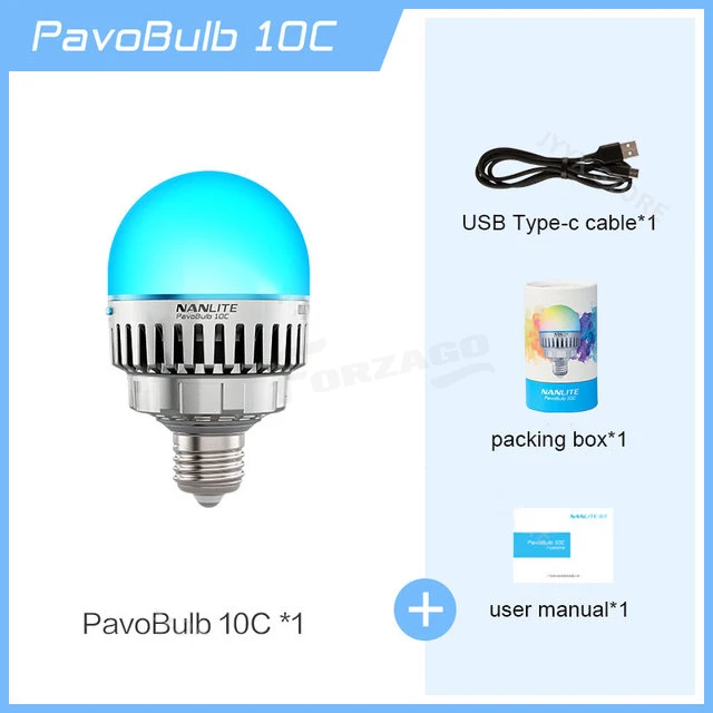 Nanlite Pavobulb 10c Nanguang Led Photography Fill Light Bulb Rgb