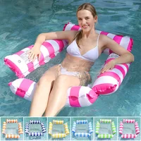 New Adult Water Inflatable Floating Row Outdoor Collapsible Back Clamp Net Floating Bed Water Inflatable Recliner Floating Bed 1