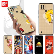 

One Piece Cute Cartoon Anime Case for Realme C21 C21Y C25 C25s C15 C11 C17 C3 C20 5 6 7i 8i 8 8Pro Narzo30A Black Silicone Cover