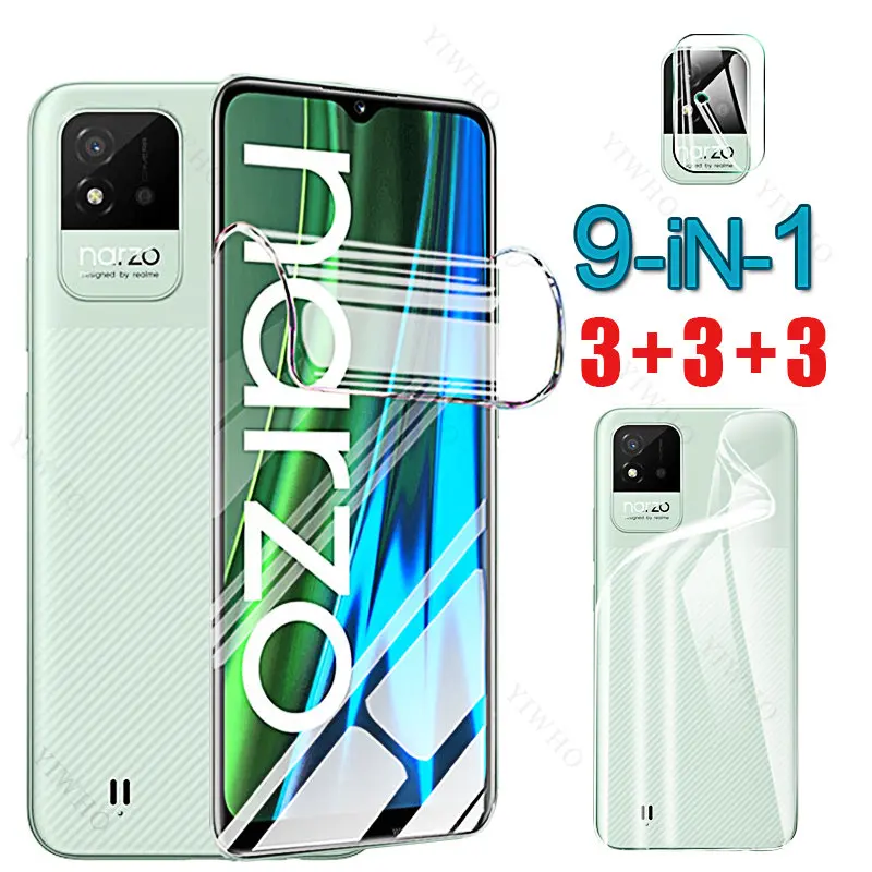 Full Glue Hydrogel Film Per Realme Narzo 50I Screen Clear Protector Water Gel Per Realme Narzo50I 6.5 "Pollici Rmx3235 Camera Glass