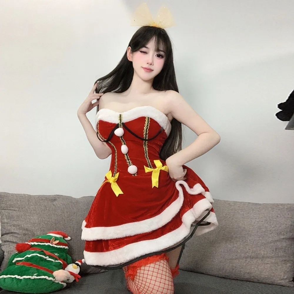 Red Velvet Christmas Costume for Women
