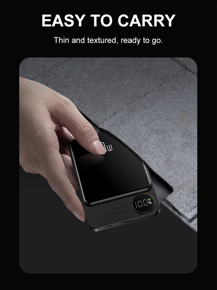 Mobile power bank for Macsafe Powerbank Wireless Charging Magnetic Ultra-Large Capacity 10000mah for iPhone 14, 13, 12 ,11