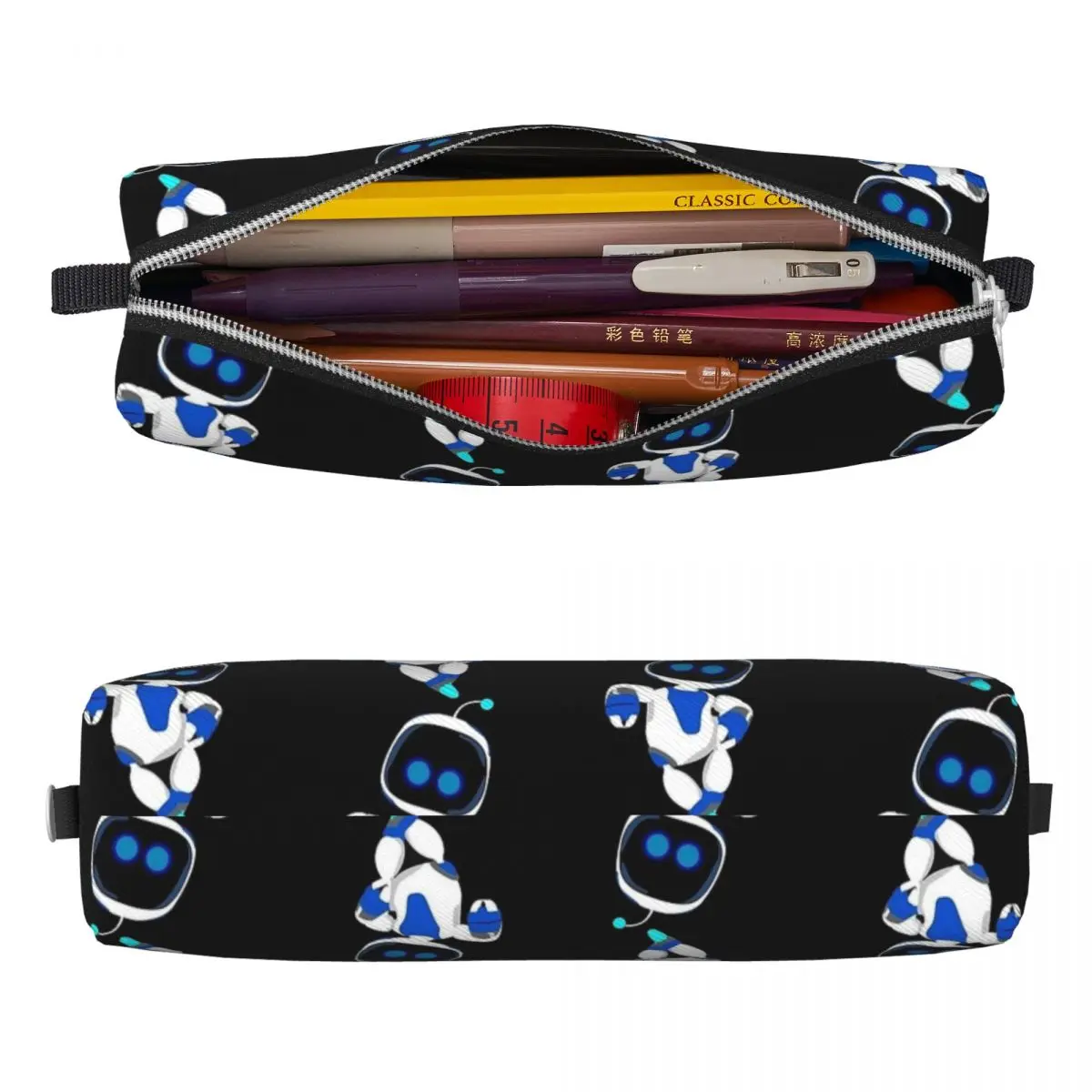 아스트로봇 패턴 아스트로스 게임 연필 케이스, 여아 및 남아용 연필 케이스 펜, 대용량 가방, 학용품 선물 문구
