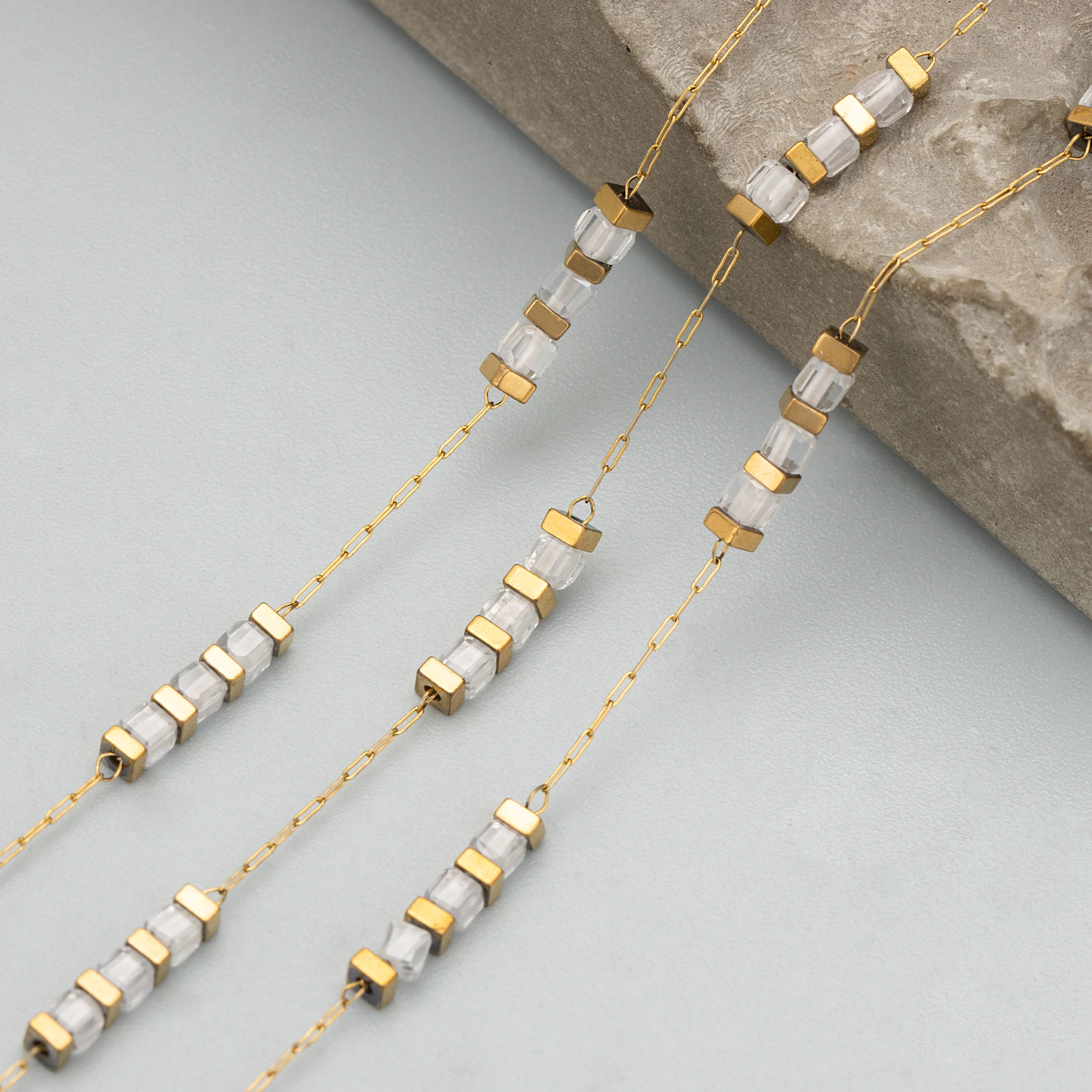 GUFEATHER C381,chain,stainless steel,nickel free,pass REACH,zircons,hand made,charms,jewelry making,diy bracelet necklace,1m/lot