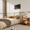 Nightstands Set , End Tables with Rattan Decor Drawers, Bedside Tables in Boho Style, Side Tables with Storage Shelf 6