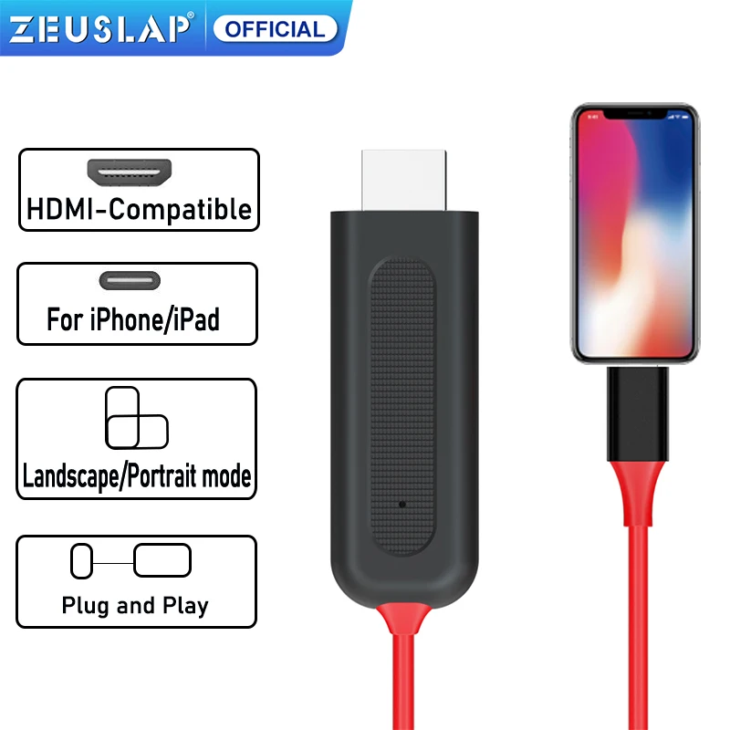 søsyge mulighed Sund mad Iphone Tv Cable Hdmi 1080p Lightning Ios Adapt - Usb Type C Hdmi-compatible  Cable - Aliexpress