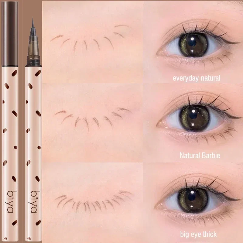 Ultra-fine Liquid Lying Silkworm Eyelash Pen Matte Brown Gray Eyeliner Highlighter Pencil Smooth Lasting Eye Shadow Stick Makeup