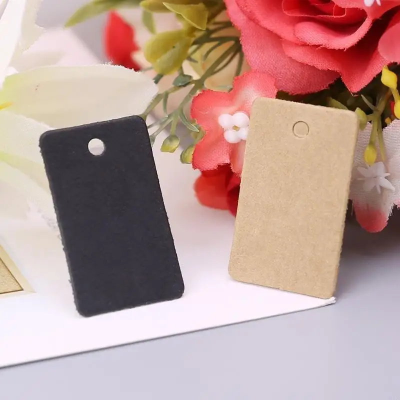 B0KC 100pcs 크래프트 종이 기프트 카드 행