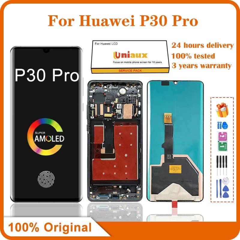 6.47 "Oled Originale Per Huawei P30 Pro Lcd Vog-L29 Vog-L09 Vog-L04 Display Touch Screen Digitizer Assembly Per Display Lcd P30Pro