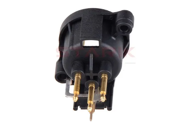 뉴트릭 NC3MAAV 3극 수컷 XLR 리셉터클 접지 별도 접지 접점이 커넥터 쉘과 전면 패널에 수직으로 연결됨
