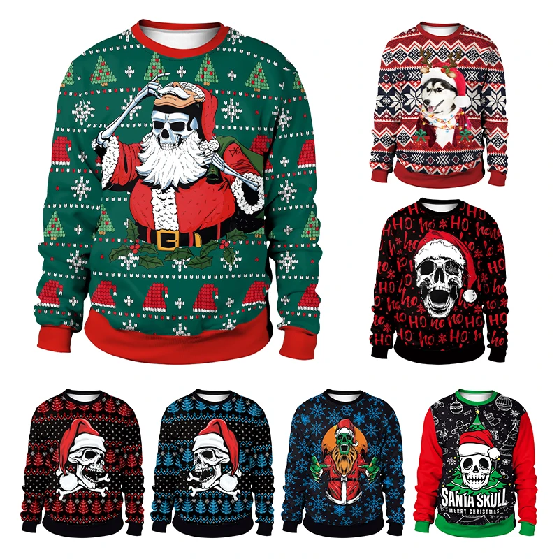 Suéter De Navidad Unisex Para Hombre Y Mujer, Suéter Con Estampado 3D De Pap