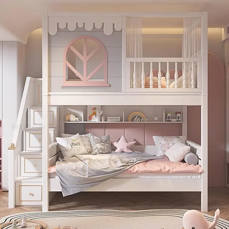 子供のためのかわいいプリンセスベッド,ピンクのベッド,大きな