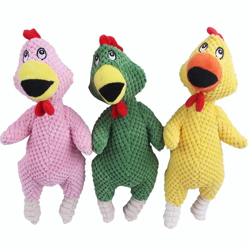 A Squeeze Rooster New Pet Plush Toy, Sound Family Interactive Toy for Boys and Girls