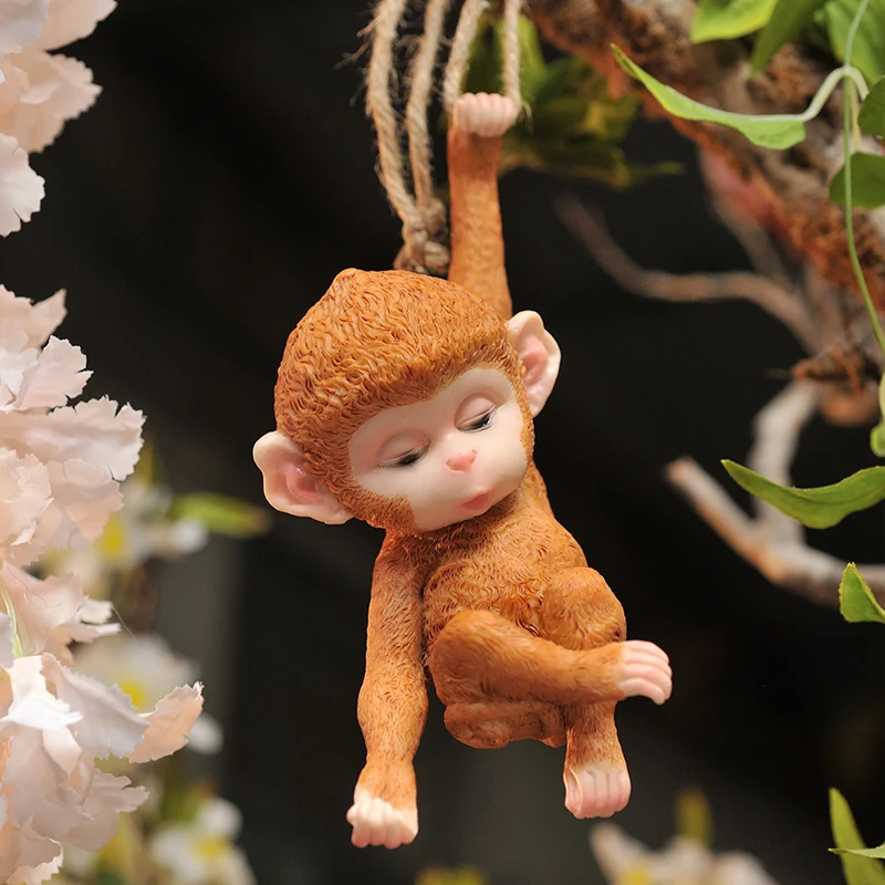 Pendentif en résine de singe à suspendre, Figurines de décoration