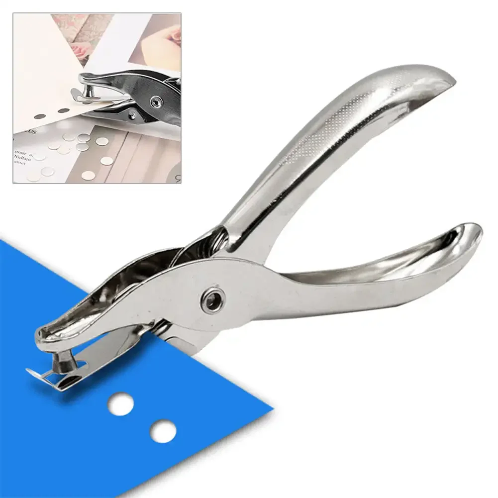 Metal Single Hole Puncher 3/6mm Pore Diameter Hole Punch Pliers Hand Paper Scrapbooking Punches 1-8 Pages Paper Puncher paper punch,hole punching tools,paper craft punch,circle hole punch