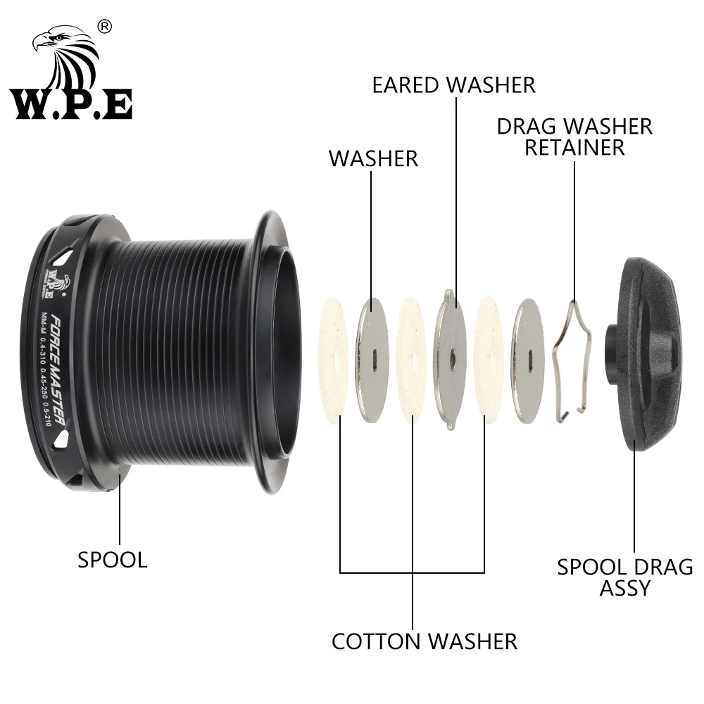 W.P.E FM9000 Carp Fishing Reel 9+1 Ball Bearings Spinning Reel 4.4:1 Gear Ratio Full Metal Line Spool Carp Fishing Tackle, spinning fishing reels,fishing reels