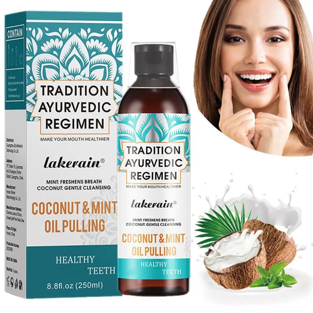 

Увлажняющее масло для полоскания рта с кокосовой мятой, без спирта, отбеливание зубов, свежий скребок для языка, набор, уход за полостью рта 2024