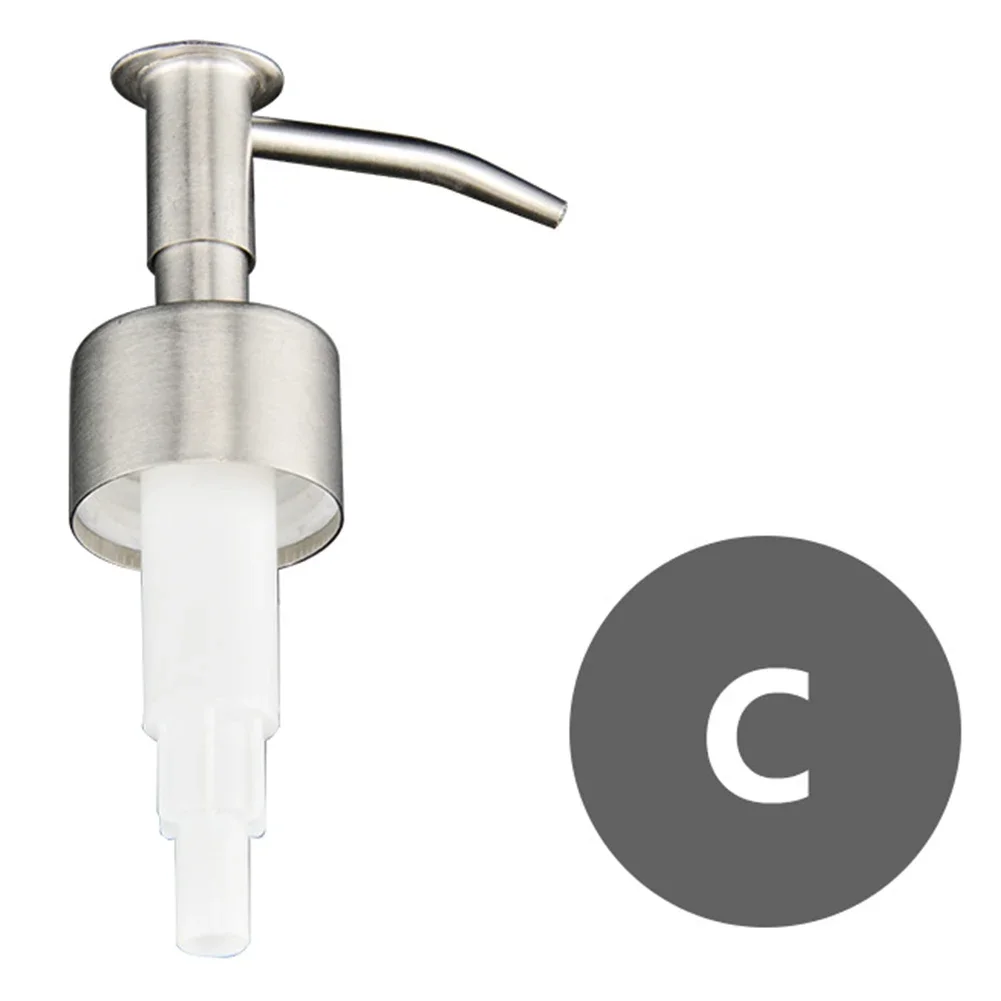 304 Stainless Steel Hand Liquid Soap Pump Dispenser Head Nozzle Fits 25mm Bottle Mouth Soap Shampoo Dispenser Accessories 4