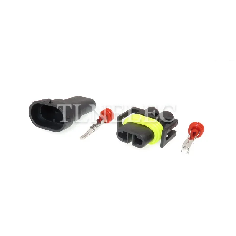 Description Picture 2 of item12124819 Delphi 2 Pin Male Female Waterproof Fog Lamp Light Xenon Plug H8 H9 880 H11 Lamp Socket Connector