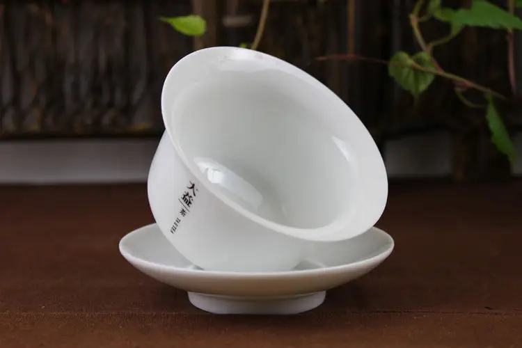 [GRANDNESS] Pu'er Tea Dayi Gaiwan Tea Set White Gongfu Porcelain Gaiwan 150 ml Porcelain