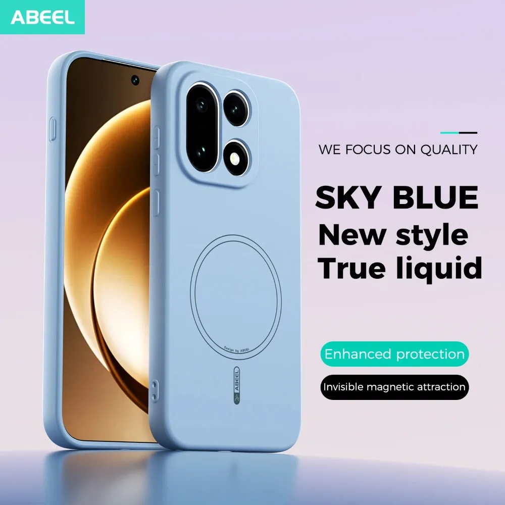 Premium Liquid Silicone Magnetic Charging Phone Case - Soft, Shockproof, and Protective Cover