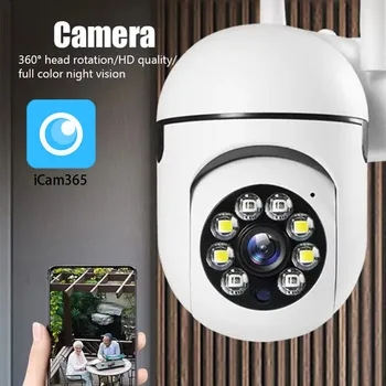 iCam365 2MP Wireless Security Surveillance Camera 1080P Wifi IP Camera Outdoor AI Human Tracking Two-way Audio Night Color Cam 1