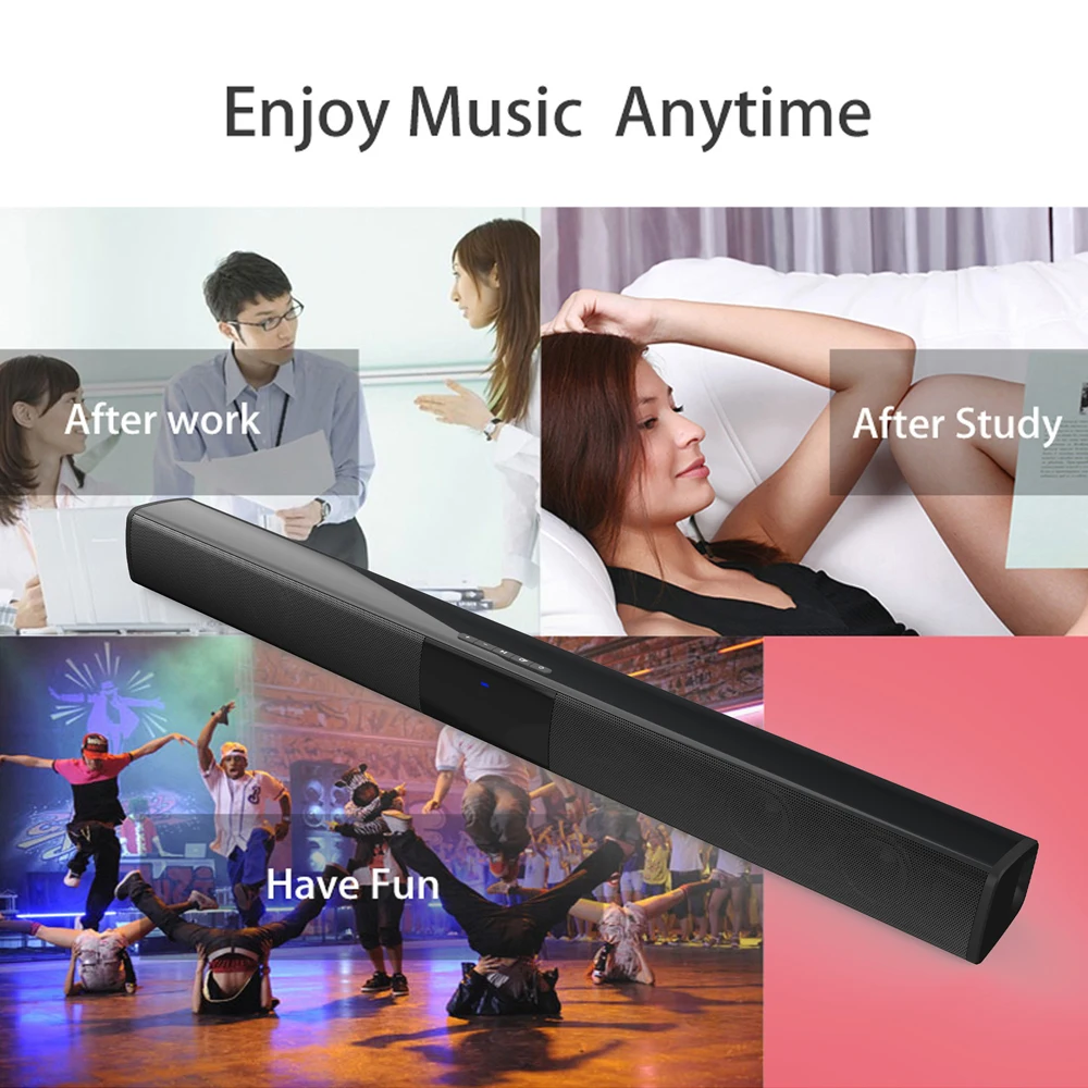 Bluetooth 5.0 Soundbar Speaker BS-28B Stereo Surround Sound Home Cinema System F