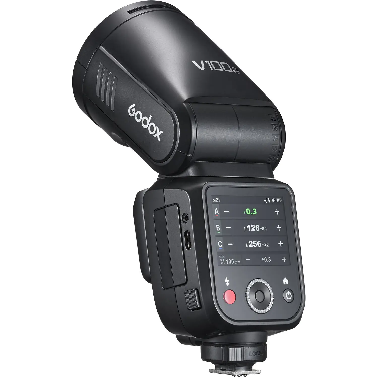 Godox V100 V100C V100N V100S Round Head Camera Flash Wireless Transmission Speedlite Flash for Canon Nikon Sony Fuji Olympus camera flash