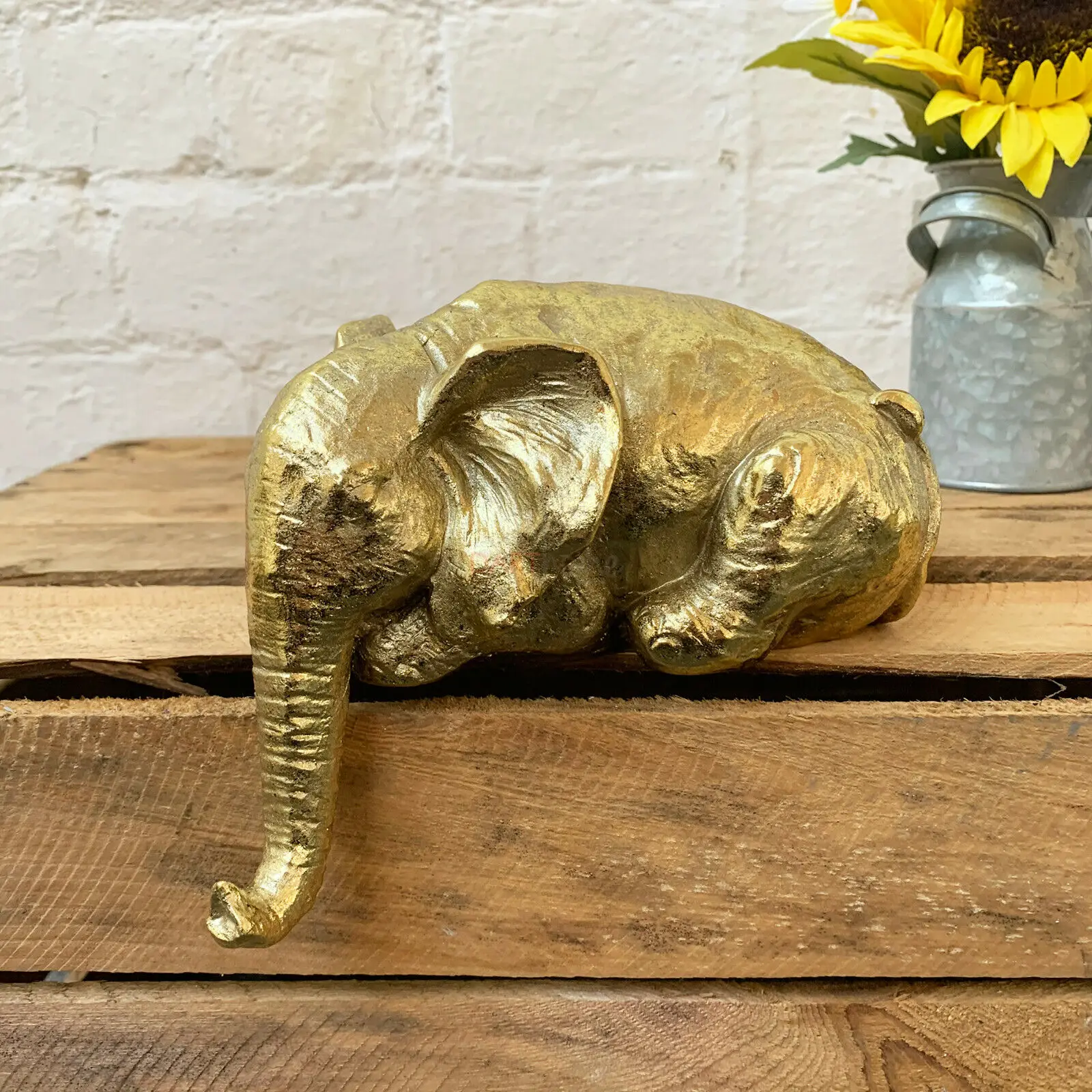 

Gold African Elephant Shelf Sitter Sculpture Statue Decorative CLEARANCE DEALS