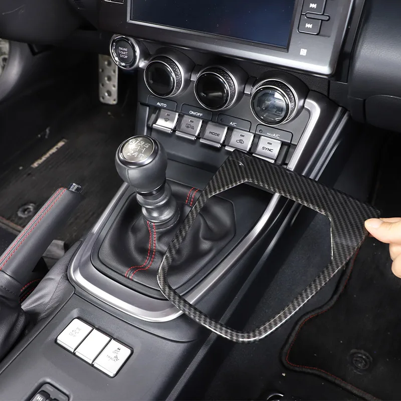 

Углеродное волокно/красный для Toyota 86/Subaru BRZ 2022, автомобильная центральная консоль, переключатель, отделка, панель, наклейка, автомобильные аксессуары для интерьера