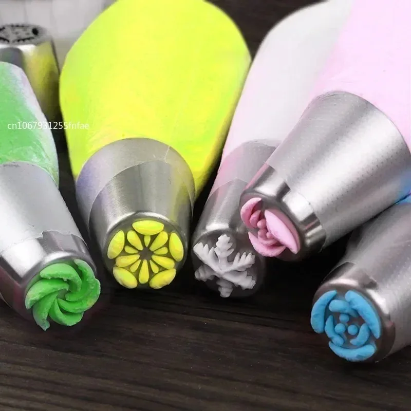 8/13pcs Russian Tulip Icing Rose Pastry Nozzles Cake Decorating Tools Icing Piping Nozzle Cream Cupcake Tip Baking Accessories