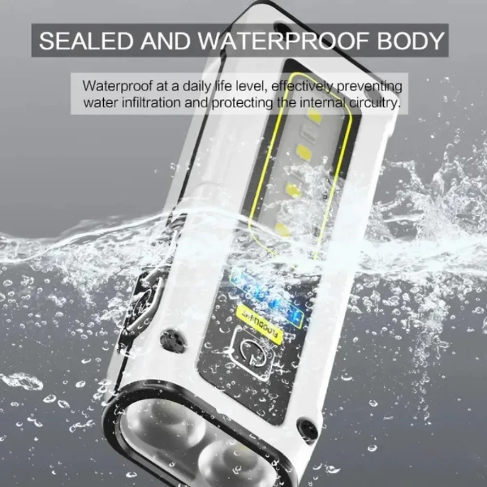 Dual Source Magnetic Emergency Work Flashlight