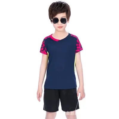Boys New Children Badminton Sport T-shirt+shorts Suit,polyester Quick-drying Table Tennis Shorts,tennis Jersey Sets
