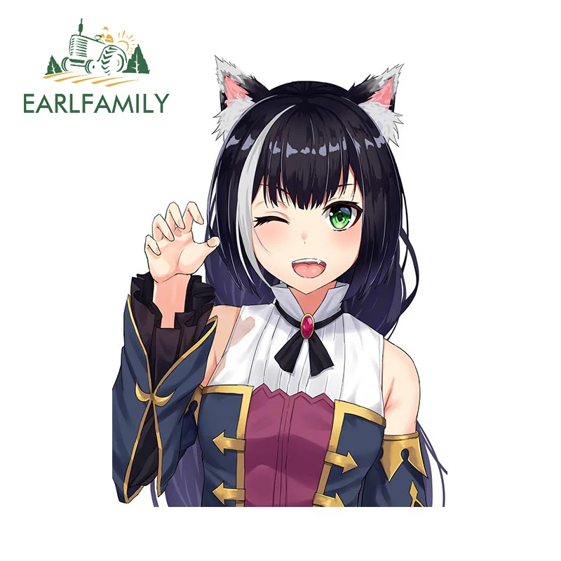 

EARLFAMILY 13 см x 9,6 см для принцессы Connect Kyaru автомобильные наклейки милые Оригинальные Водонепроницаемые солнцезащитные аксессуары