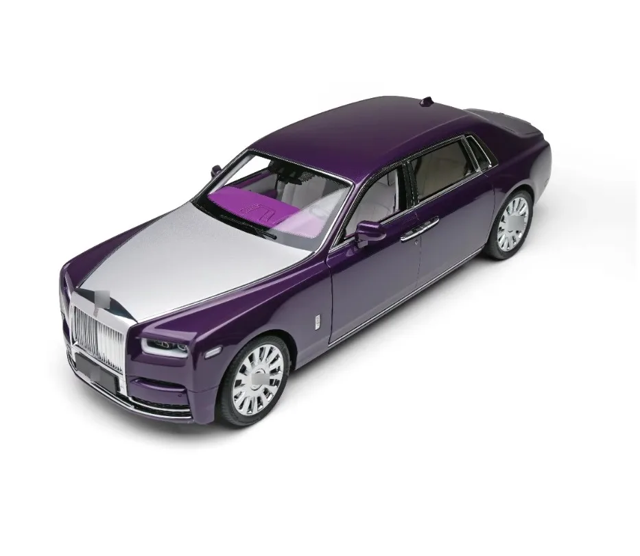 HH 1/18 Rolls-Royce Phantom VIII EWB – Miniature Voiture De Collection En Métal, Noir Et Or