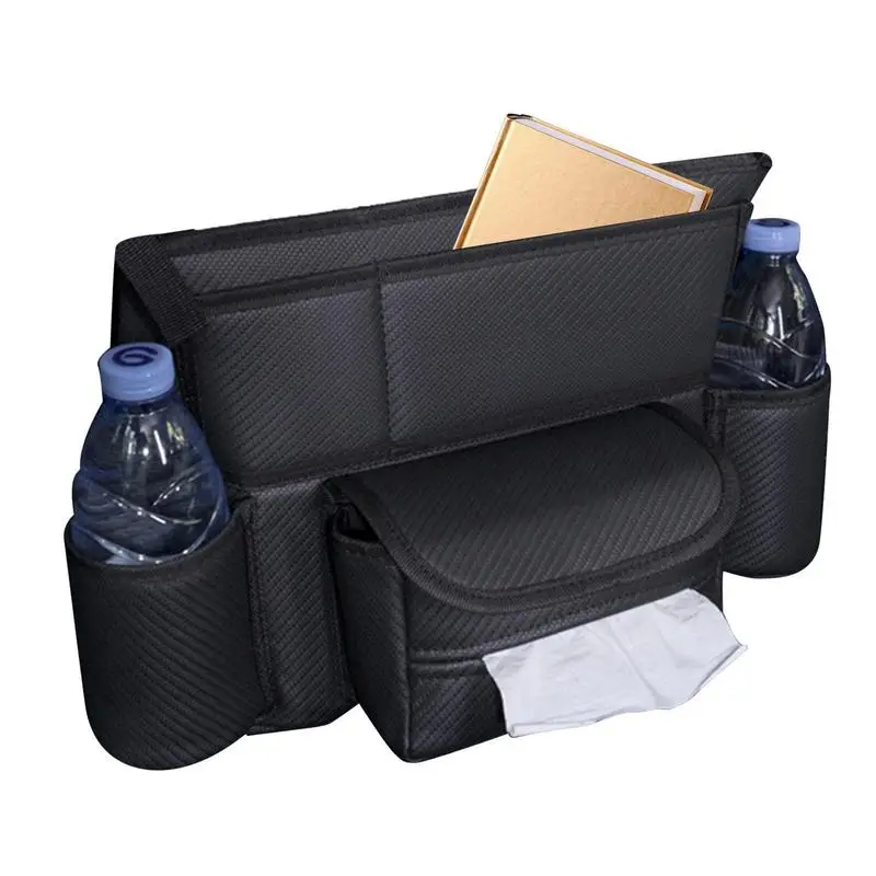 Auto zwischen Vordersitzen Aufbewahrung tasche Auto Rücksitz Organizer mit  Tissue Box 2 Wasser becher halter Multi-Tasche für den Innenraum -  AliExpress