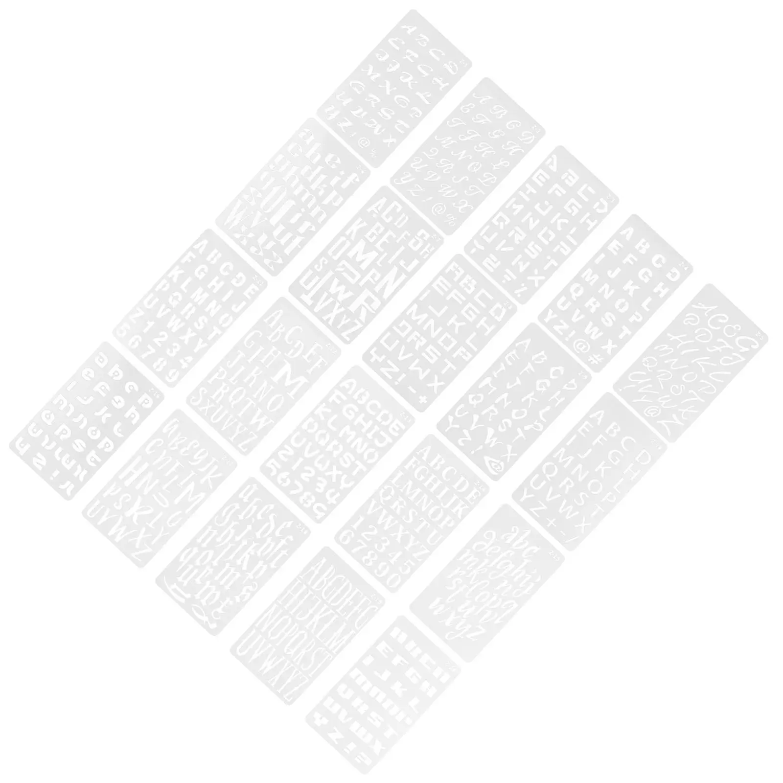 20장 다용도 알파벳 글자 스텐실 애완동물 재질 그림 그리기 서예 저널링 스크랩북킹 공예용