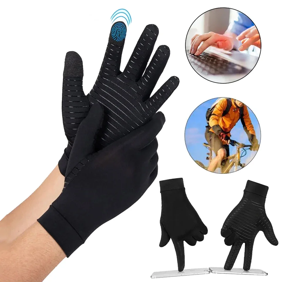 

1Pair Copper Full Finger Compression Gloves Copper Arthritis Gloves Women Men Relieves Pain Arthritis Pain Swelling